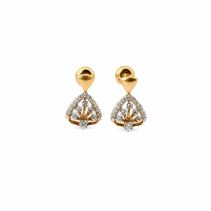 Boucles d'oreilles pendantes géométriques en forme de goutte d'eau, diamant certifié IGI, or massif cultivé en laboratoire, poli miroir, unisexe, pour mariages et soirées, luxe, haute joaillerie - Product Image 2