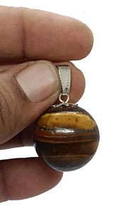 Colgante de Cristal con Forma de Bola de Ojo de Tigre Natural Grabado, Tendencia de Moda, de Gujarat - Para el Día de la Madre y Regalos Empresariales - Product Image 3