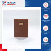 Meilleures ventes : Couverture de menu en cuir PU faite à la main, design de logo personnalisé, style hôtelier, restaurant, mariage, réputée en Inde