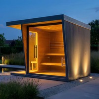 Performances supérieures pour une résistance extrême aux intempéries, construction avec du bois thermique biostable, sauna extérieur traditionnel