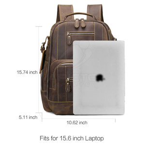 Wholesale Casual Zipper Leather <b>Backpack</b> Manufacturer Stylish Multi <b>Compartment</b> Eco-Friendly Premium Quality Unisex Water - Product Image 4