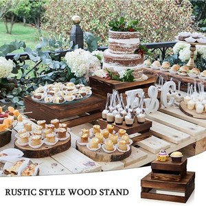 Sheesham <b>Wood</b> Tiered Cake Riser Stand | Indian Handcrafted Bakery Display | Wholesale - Product Image 3