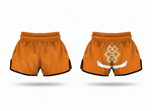Shorts de Muay Thai respirants et à séchage rapide, avec broderie intégrale, personnalisés pour la boxe, le MMA, les arts martiaux, l'entraînement et la compétition. - Product Image 4