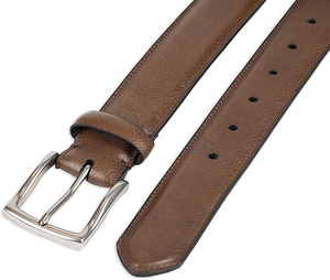 Ceintures en cuir de vachette véritable élégantes pour hommes, vente en gros, options de logo personnalisé avec boucle en alliage, style formel tendance OEM - Product Image 5