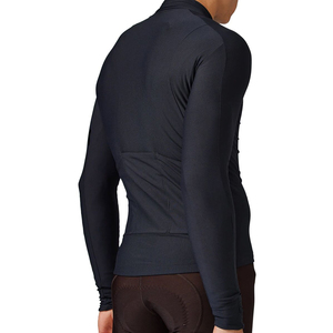 Men's Long Sleeve <b>Cycling</b> Jersey Black White Full Zip Road Bike Wear Breathable Quick Dry Fit - Product Image 4