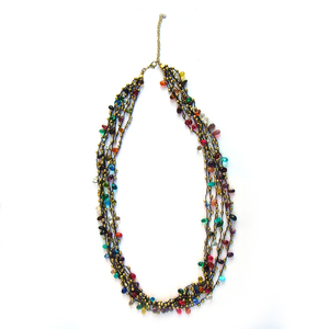 Collar de Mujer con Cuentas de Crochet Multicapa, Artesanía India, Joyería Étnica Contemporánea de Lujo al Mejor Precio al por Mayor - Product Image 2