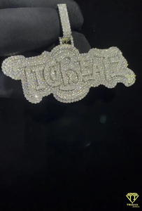 จี้ตัวอักษร "TIGBEAR" สุดหรู พร้อมเพชรโมอิสซาไนต์ สร้อยคิวบัน สไตล์ฮิปฮอป - Product Image 3