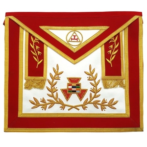 Delantal de Alto Sacerdote del Capítulo del Arco Real, de terciopelo rojo, para regalia masónica y ceremonia de la Logia del Arco Real - Product Image 1