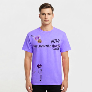 Camisetas Personalizadas de Estilo Urbano para Hombre, 100% Algodón, Impresión en Serigrafía, Corte Holgado, Transpirable, Gran Venta - Product Image 1