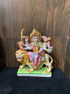 White Marble Durga Mata Statues - Product Image 2