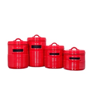 Ensemble tendance de 3 boîtes de rangement pour sucre, thé et café, avec couvercle, pour la cuisine et la table, ensemble décoratif. - Product Image 1