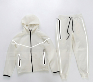 Conjunto de Sudadera con Cremallera y Pantalones Deportivos Holgados para Hombre, Trajes Deportivos Personalizados de Felpa Gruesa, 2 Piezas, Casual, Transpirable - Product Image 5
