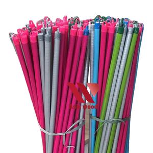 Bois d'eucalyptus 2 en 1 argent PVC enduit balai bâton italie machine fil pelle à poussière pour nettoyage écologique - Product Image 1