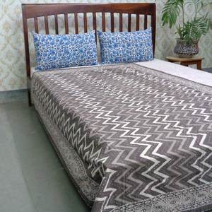 Hand Block Printed Cotton Kantha Twin <b>Quilt</b> Throw 150x220 cm Hand Embroidered Indian Kantha <b>Bedspread</b> Handmade Textile Wholesale - Product Image 3