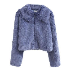 Veste en fausse fourrure sur mesure confortable et légère pour femmes, manches longues, respirante, tissée, écologique, en vente en ligne - Product Image 1