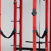 Combo Commercial Smith Machine Multifonctionnel avec Rack de Squat et Machine à Câbles pour Traction Haute et Basse