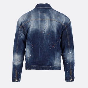 Men's <b>Denim</b> <b>Jacket</b> Solid Color Long Sleeve Button Fly Distressed Wash Regular Fit Casual Spring Vintage Breathable - Product Image 5