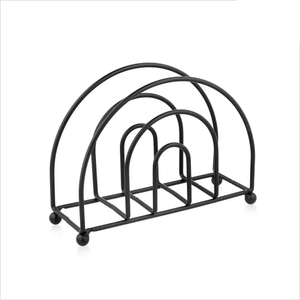 Metal Tissue Holder Creative <b>Black</b> Wire Design Decorative Iron Stand <b>Napkin</b> Holder At Lowest Price - Product Image 1