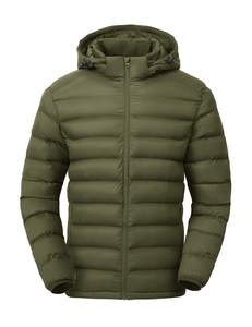 Chaqueta Acolchada para Hombre, Diseño Color Block, Impermeable, Transpirable, Cortavientos, Cierre de Cremallera, Relleno de Poliéster, Estilo Casual de Invierno, Corte Regular - Product Image 1