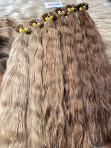 Extensions de cheveux vierges vietnamiennes Nasa Hair Andy à kératine, lisses naturelles, ondulées, super double drawn, pointe plate, 1 kg, toutes couleurs - Product Image 6