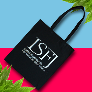 Sac fourre-tout noir portable en toile imprimée pour courses, avec logo personnalisé et poignée d'épaule, avec votre design - Product Image 2