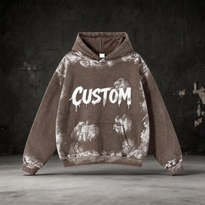 Sweat-shirts à capuche d'hiver personnalisés brodés pour streetwear oversize en molleton de coton, marque privée, vente en gros, usine - Product Image 5