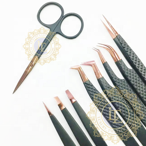 แหนบคิ้วกริปเพชรสีโรสโกลด์เคลือบผงสีดำด้านฉลากตามสั่ง - Product Image 2