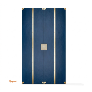 Armoire de rangement multifonctionnelle en bois massif Argmac, durable, avec 5+ compartiments et poignées métalliques pour bar à domicile/espaces de vie - Product Image 4