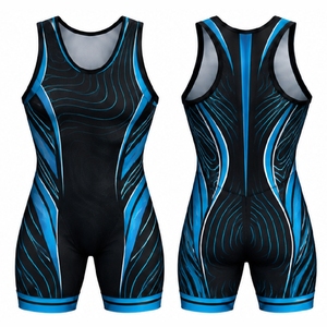 Professional Wrestling <b>Singlets</b> Custom Printed Men’s Wrestling Uniforms Team Competition Sportswear Training Gear - Product Image 3