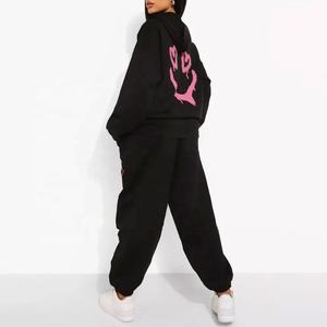 Conjunto de chándal para correr de 2 piezas para mujer sólido de invierno personalizado de alta calidad con material de LICRA/algodón - Product Image 2