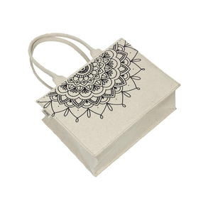 Bolsa de Mano de Lona de Algodón con Diseño Impreso 2026, Bolsa de Compras Personalizada, Nueva Llegada, con Bolsillo Exterior - Product Image 3