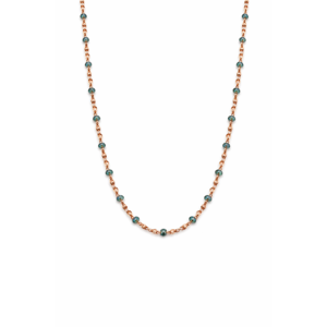 Collar de Cadena Sólida Revalia con Cuentas de Turquesa, Joyería Minimalista para Mujer, Ideal para Fiestas - Product Image 2