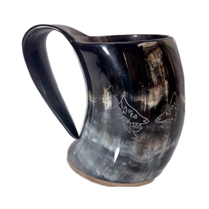 Premium buey/vaca vikingo beber cuerno Vaso Real buey cuerno taza jarra reventa adecuado mejor precio - Product Image 1