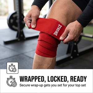 Bandes de soutien pour les genoux de musculation, longues et élastiques, pour la prévention des blessures, accessoires pour athlètes et haltérophiles. - Product Image 5