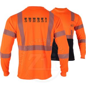 Camiseta Polo de Trabajo de Manga Larga con Reflectores de Seguridad, Ropa de Trabajo FR, ANSI Clase 1, con Luz LED Intermitente, Transpirable, Impermeable, Personalizada - Product Image 1