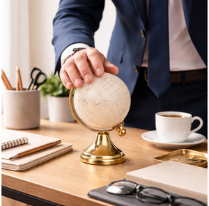 ของตกแต่งโต๊ะทำงานรูปโลกจำลองทำจากเหล็กและพลาสติก |   ลูกโลกจำลองเพื่อการศึกษาสำหรับโต๊ะทำงานในห้องเรียน |   ของตกแต่งบ้านสไตล์โมเดิร์น - Product Image 3