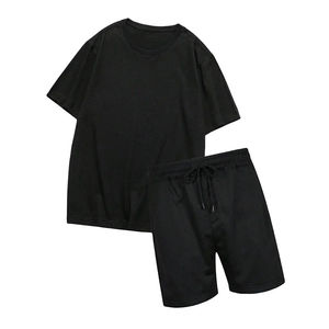 Ensemble 2 pièces homme imprimé graphique été 2026, t-shirt et short, style délavé vintage – Nouvelle collection très prisée - Product Image 1