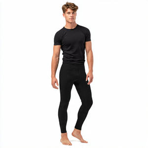 Leggings de compression actifs pour hommes, couleur unie, anti-humidité, séchage rapide, extensibles dans quatre directions, écologiques, longueur intégrale - Product Image 6
