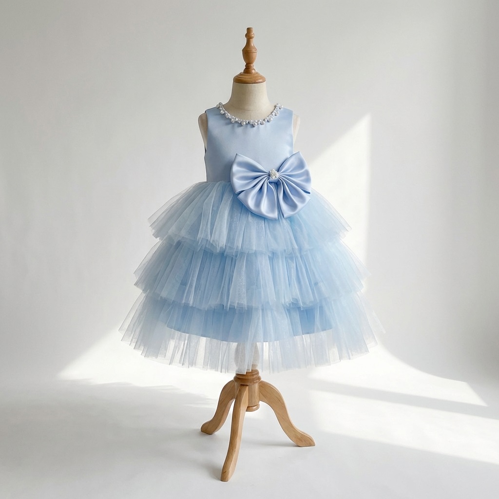 little girl blue dress Baby Blue Dress | Baby Pink Dress main image 1