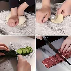 Tabla de Cortar XXL de Acero Inoxidable 304 Antideslizante y Resistente al Moho! Tablas de Madera Resistentes, Libres de Moho, Aptas para Alimentos, Fáciles de Cortar - Product Image 2