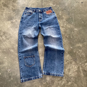 Pantalones Anchos Impermeables Estampados Premium para Hombre, para Entusiastas del Streetwear - Corte Holgado Cómodo y Estilo Urbano Moderno - Product Image 2