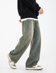 HANO 2024 Nouveau pantalon cargo droit en toile respirante pour femme, avec coutures à nœuds, taille mi-haute élastique, à lacets, non tissé, coupe ample, collection printemps - Product Image 6