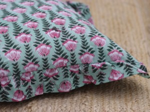 100% Cotton Ruffled Floral Pillowcases Hand Block Cushion Cover Bohemian Frill Printed Boho India Decorative <b>Throw</b> <b>Pillows</b> - Product Image 4