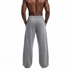 High Demand Sun Faded Baggy Straight Leg Sweatpants Oversized Printed Cotton Mid Breathable Custom Logo Washed Grey Casual - Product Image 4