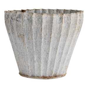 Maceta de Metal Galvanizado Rústica con Asas, Maceta Resistente para Jardín - Product Image 2