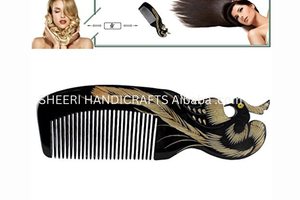 Peigne à poux unique et écologique en corne de buffle, fait main et pliable, pour les soins capillaires - Product Image 6