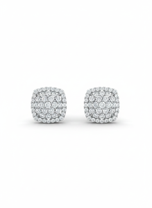 Pendientes con diamantes redondos para mujer, diamantes naturales y cultivados en laboratorio - Product Image 1