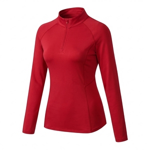 Haut tricoté unisexe jaune moutarde grande taille à manches longues coupe-vent avec quart de zip et taille élastique pour l'équitation - Product Image 5