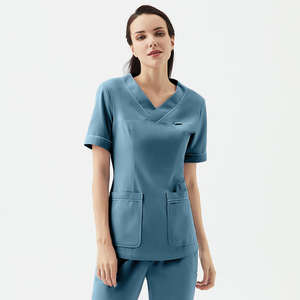 Uniformes de Enfermería Profesionales de Alta Calidad en Algodón y Poliéster, Uniformes Médicos de Manga Corta, Conjuntos de Uniformes de Hospital Unisex - Product Image 1