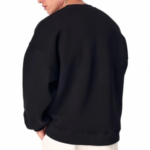 Sweat-shirts personnalisés vintage formels d'hiver à manches longues, tissés, avec blocs de couleur, noirs, service OEM numérique, fabricant - Product Image 4